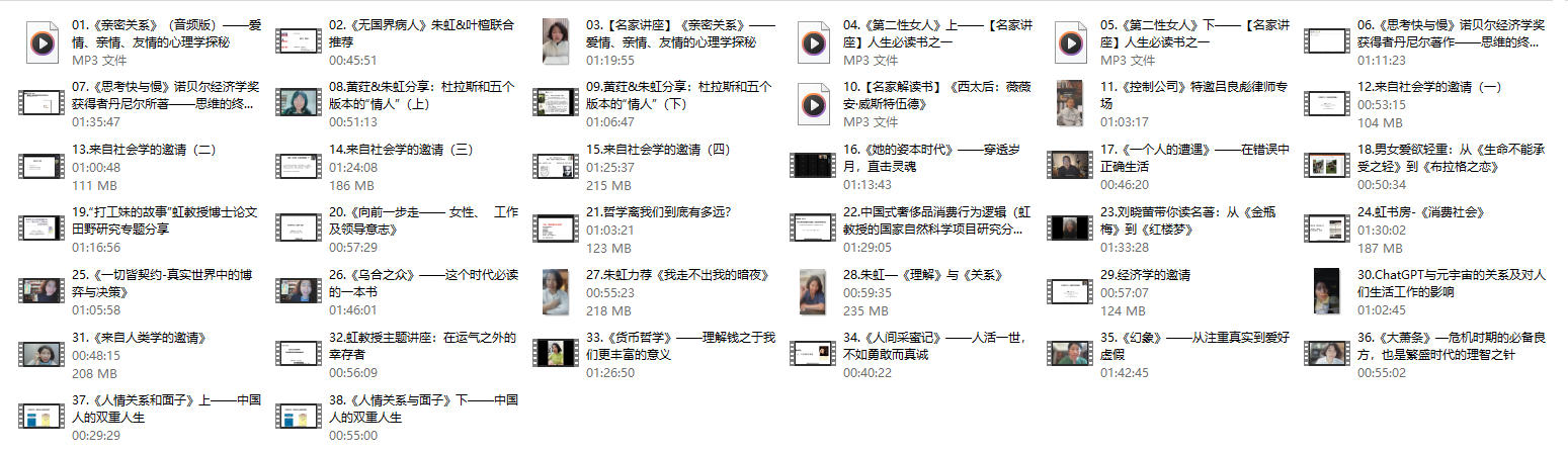 朱虹教授「虹书房」之名家讲座(共40节陆续更新)