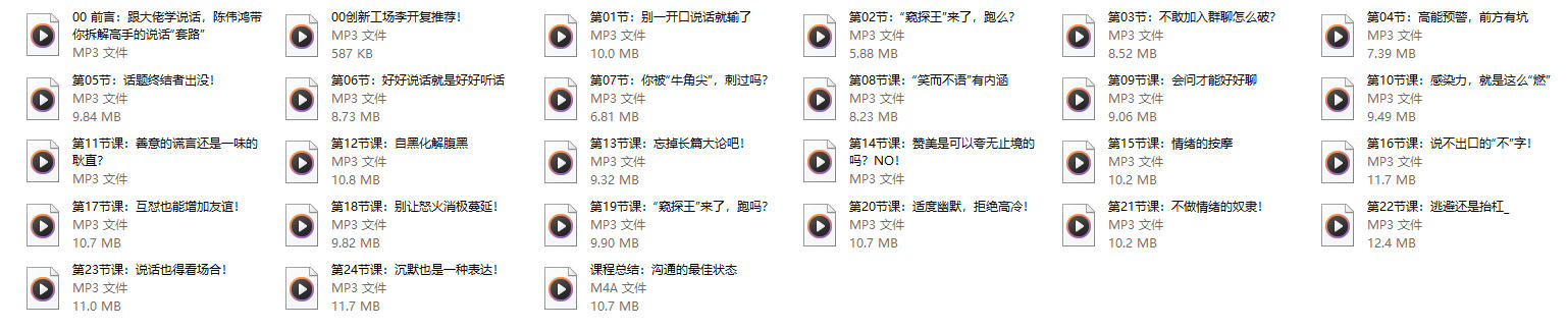 陈伟鸿《跟大佬学说话24堂沟通必修课,做一个会说话的人》音频